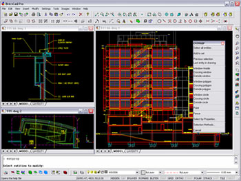 Here shown is BricsCad V7's multi-document user interface.
