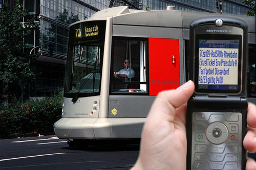 Residents of the North German city of Münster to buy their bus and train tickets via mobile phone.