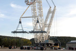Al Jaber Heavy Lift & Transport LLC with the worlds highest capacity mobile crane.
