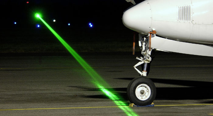 The green laser ‘bird strike’ technology is currently in use at more than 40 airports around the world.