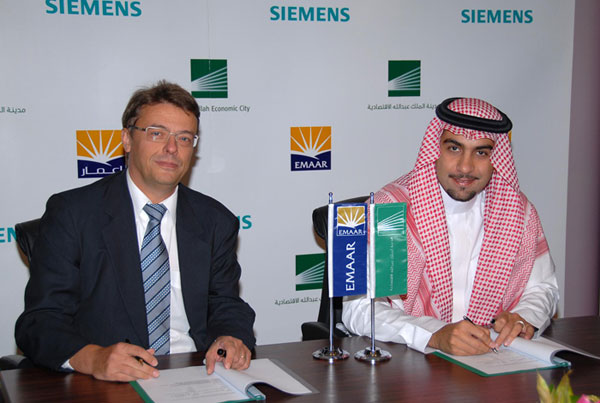 Mr Christian Selch, CEO, Siemens Saudi Arabia and Mr Fahd Al-Rasheed, CEO, Emaar, The Economic City.