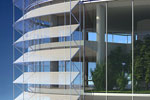 Innovative solar shading device to reduce high-rise CO2 emissions by 30%.