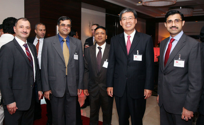 3M Middle East and Africa hosts exclusive customer event in Dubai. From left to right, Chaouki Bahsoun, Country Business leader SSPS, 3M, Sunil Madhok from SBM, Aman Gupta from SBM, Hak Cheol (H.C) Shin, 3M’s International Vice President and Irfan Malik, Vice President, 3M Middle East and Africa.