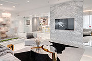 A Reflective White and Gold Trendsetting Home Design