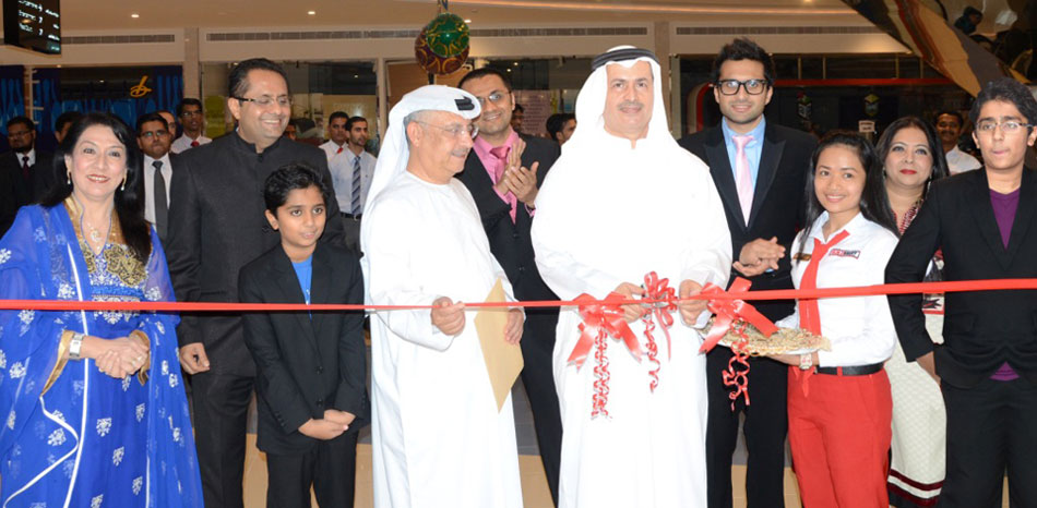 Abdulla Zayed Saqr Al-Nahyan inaugurates BUILDMART showroom in Abu Dhabi’s Mushrif Mall. Sameera Sajan; Rizwan Sajan, Chairman & Founder Danube; Master Sahil; Bassam; Anis Sajan, Managing Director, Danube; Abdullah Zayed Saqr Al-Nahyan, Chief Guest; Adel Sajan, <br>Director, Buildmart; Rubina Sajan and Master Azhar.