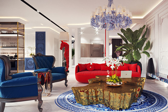 An Imposing and Eclectic Penthouse