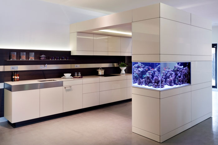 Aquafront - bringing the kitchen to life with integrated kitchen aquariums.