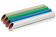 PPR/AL/PPR multilayer composite pipes with outer welded layer