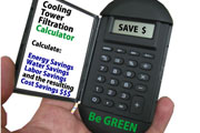 Cooling tower filtration energy savings and ROI calculator