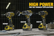 DEWALT extends the XR(R) 18V Brushless drill and impact range with three new models