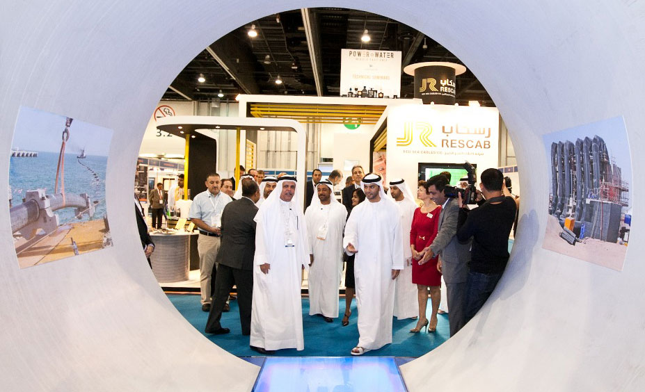 His Excellency Abdulla Saif Al Nuaimi opens Power + Water Middle East  Exhibition.