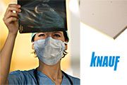 Knauf Safeboard - 100% lead-free X-ray resilient plasterboard