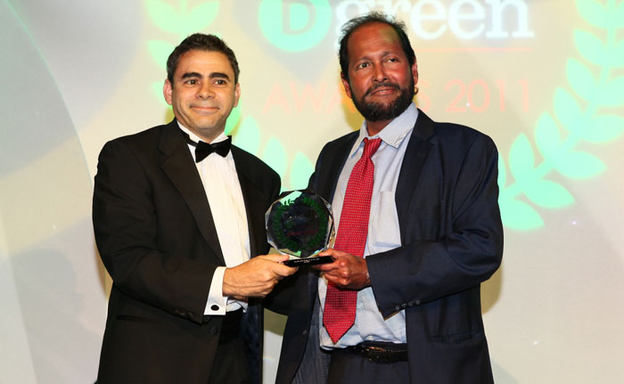 MAPEI wins 'Sustainable Supplier of the Year' award at The Big Project + BGreen awards 2011.