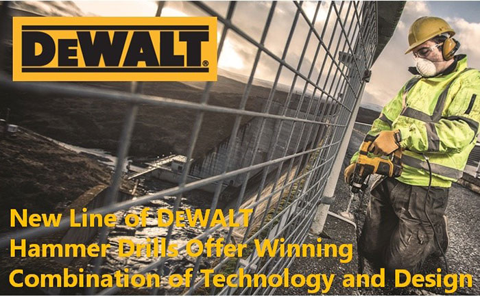 New Line of DEWALT Hammer Drills Offer Winning Combination of Technology and Design.