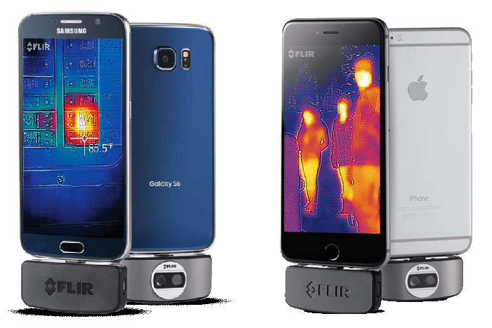LEFT: FLIR ONE for Android, RIGHT: FLIR ONE for iOS