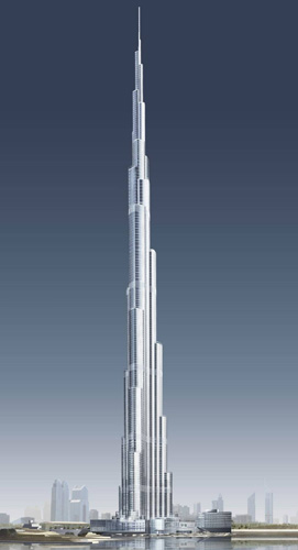 Burj Dubai team set to break world record for highest vertical pumping of concrete.