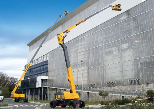 The Haulotte Group’s aerial platforms and telehandlers are designed to assist and ensure the<br>safety of people who work at heights.