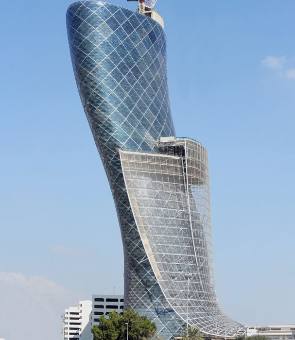 Glazing completed on Capital Gate.