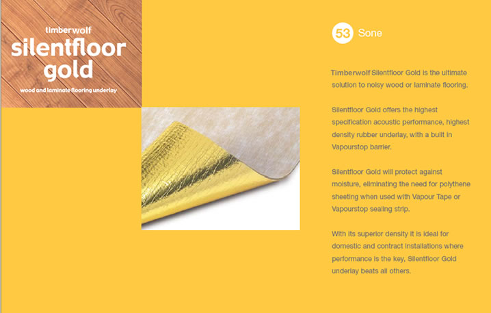 Timberwolf Silent Floor Gold Underlay