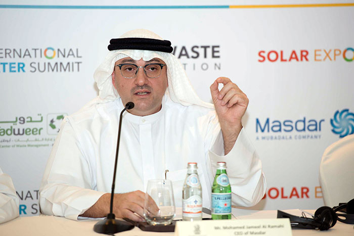 Mr. Mohamed Jameel Al Ramahi, CEO of Masdar, at the Abu Dhabi Sustainability Week press conference.