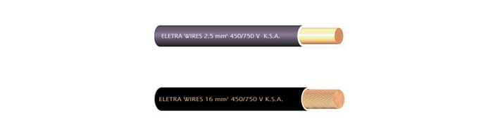 450/750V, Single Core, PVC Insulated, Non-Sheathed Cables
