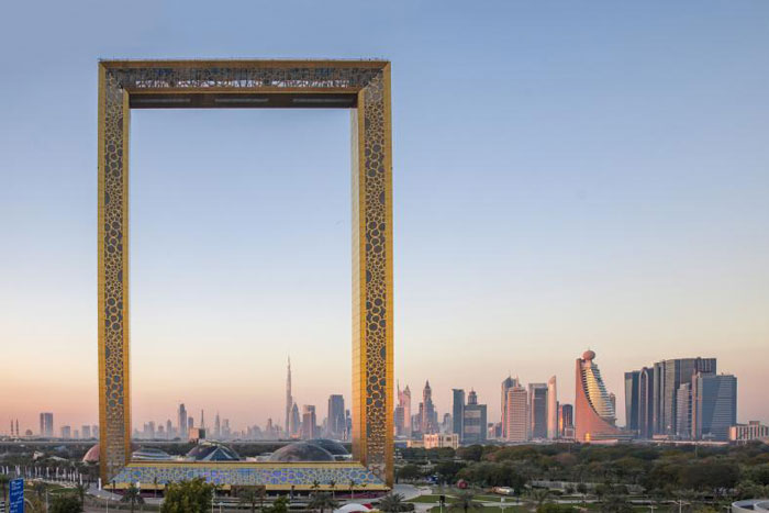 Automatic Revolving Doors Provide Impressive Entry for Iconic Dubai Frame