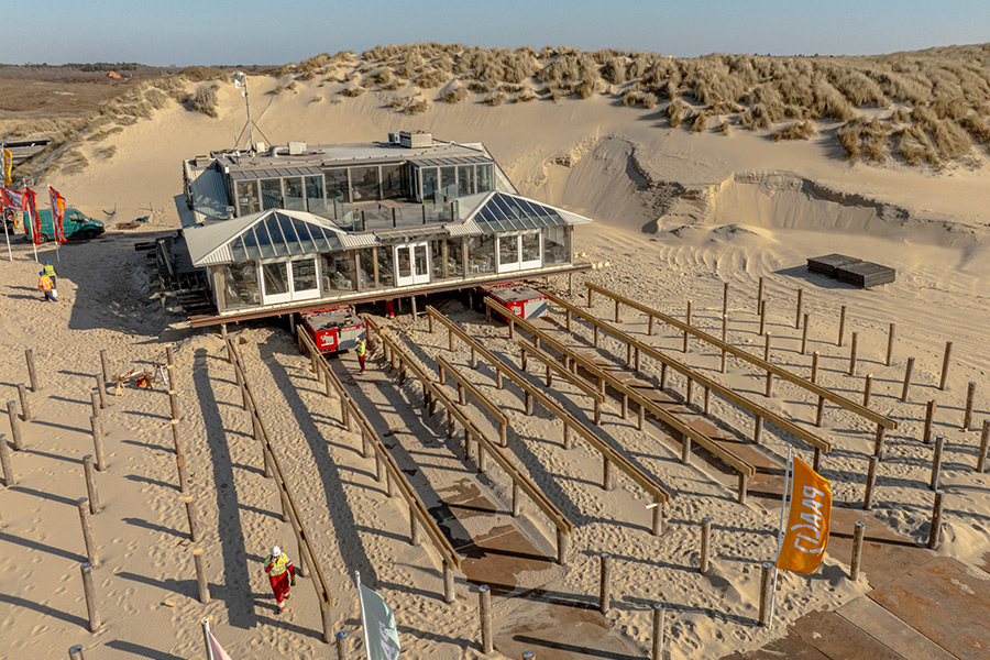Beach Pavilion Relocated with Care and Precision
