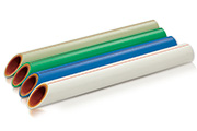 PPR/PPR-Fiberglass/PPR reinforced multilayer composite pipes