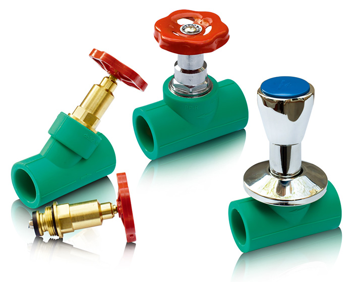 Valves for PPR piping systems