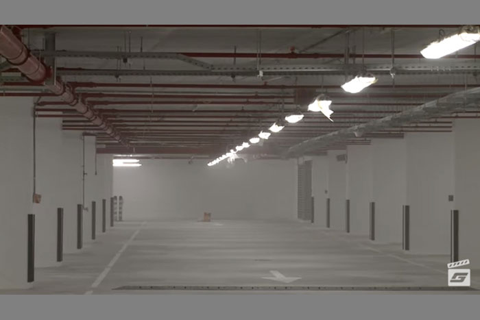 Gripple’s wire suspension products were used to install the lighting in the carpark of The Opus by Omniyat, Dubai