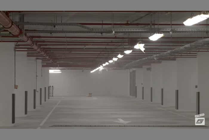 Gripple’s wire suspension products were used to install the lighting in the carpark of The Opus by Omniyat, Dubai