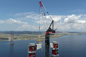 Completion of World Record Lift on Construction of 1915 Çanakkale Bridge