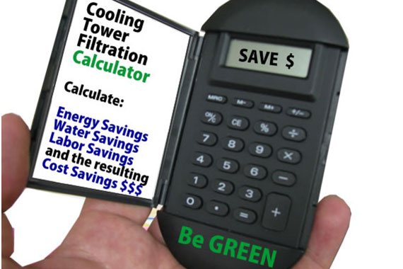 Cooling tower filtration energy savings and ROI calculator