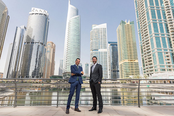 Fenwick Elliott Dubai partners Patrick Stone and Ahmed Ibrahim.