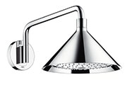 Axor 240 2jet overhead shower with shower arm designed by Front