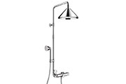 Axor Showerpipe with thermostatic mixer and 2jet overhead shower designed by Front