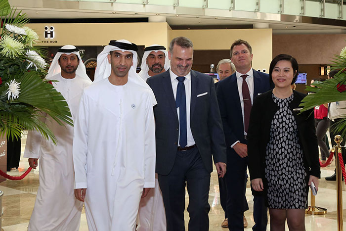 HE Dr Thani Ahmed Al Zeyoudi, Minister of Climate Change and Environment officially inaugurated Middle East Stone 2018