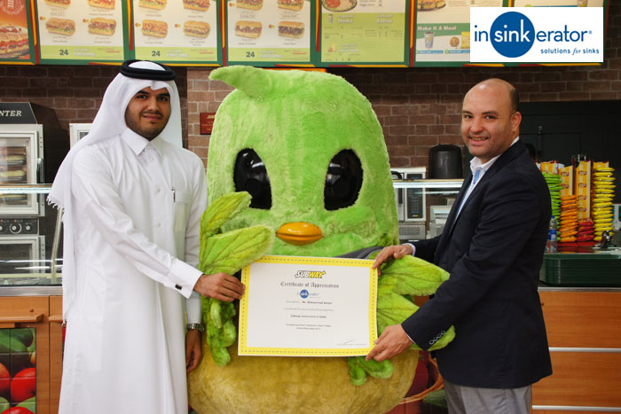 Abdulrahman Al Mana, Business Development Manager, M H Al Mana group, Subway, Qatar and Mohamed Karam, Business Development Manager ME & Africa, InSinkErator, Emerson FZE