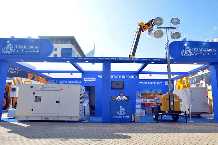 Jubaili Bros showcases diesel generators and mobile light tower at The Big 5