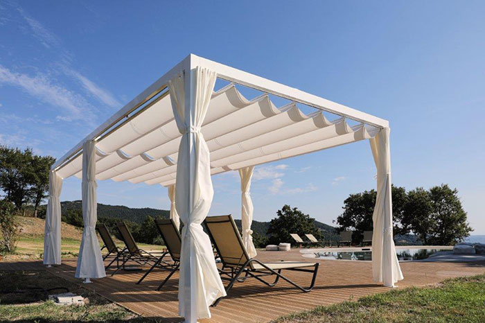 Kheope Sails and Saki By KE Renovate the Terrace of Agriturismo La Meridiana in Montieri