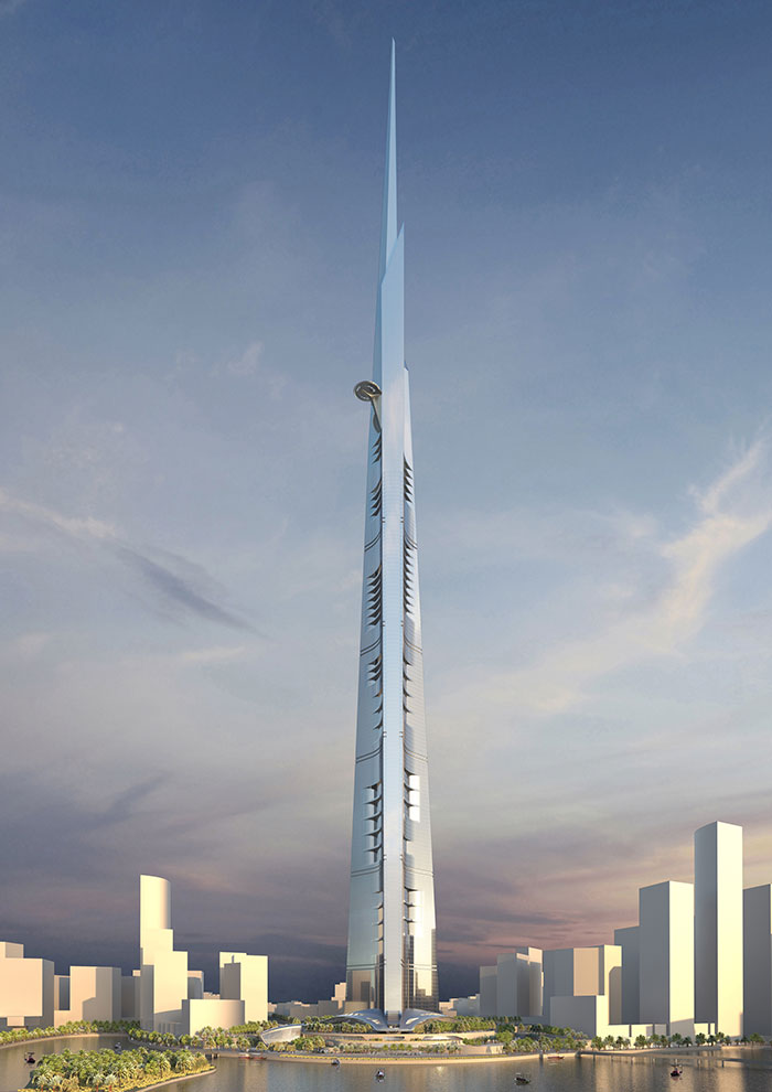 Kingdom Tower to consume half a million cubic metres of concrete, 80,000 tons of steel