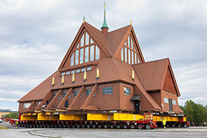 Mammoet Successfully Relocates Historic Kiruna Church in One Piece