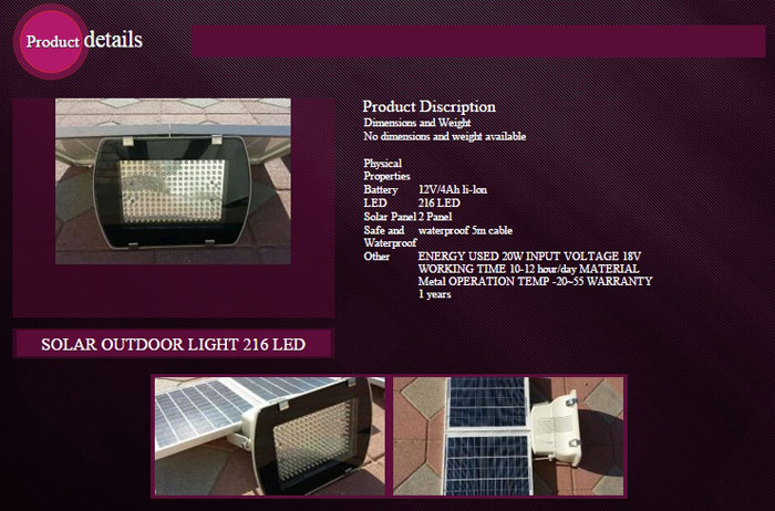 Landscape Lighting System (Flood Light-216 LED)