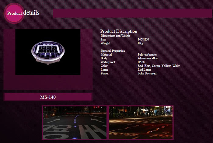 Solar LED Road Studs (MS-140)