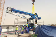 Optimus - an innovative aluminium built crane installed on double track rail