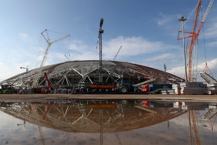 Looking good with PENETRON: The Samara Arena is one of the World Cup’s most striking venues. PENETRON and PENEBAR SW waterstop were used for both the stadium and the adjacent wastewater treatment.