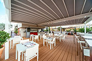 Protecting the panoramic terrace area at the top floor of Hotel Mercure Colosseum