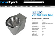 Purus publish Twist outlets and stainless steel toilet as BIM objects.