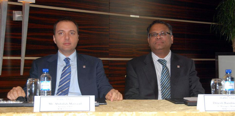 Abdallah Massaad, Assistant CEO, RAK Ceramics and Dinesh Bandiwadekar, Senior Marketing Manager, RAK Ceramics.