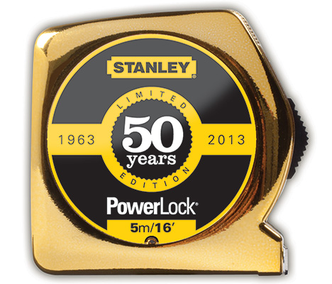 Stanley celebrates 50 years of the Powerlock Tape with Limited Edition Gold product